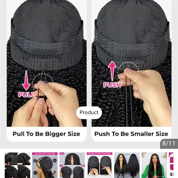 Kinky Straight Glueless Wig - Picture 5 of 6